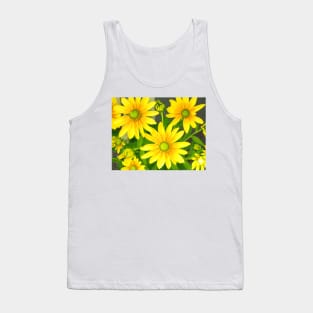 Yellow Summer Cone Flowers in the Garden Tank Top